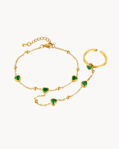Cuore di Smeraldo Hand Chain